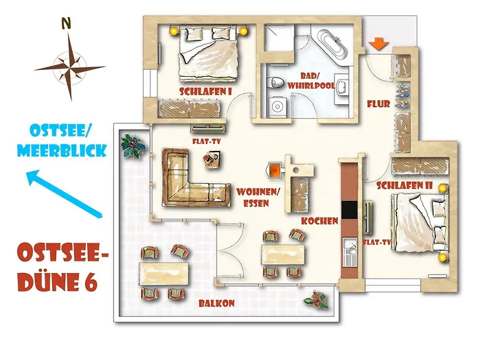 Ostseeduene 6 Apartamento *